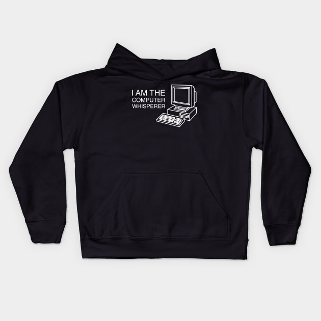 Computer Whisperer - Funny Tech Support Computer Nerd Kids Hoodie by MeatMan